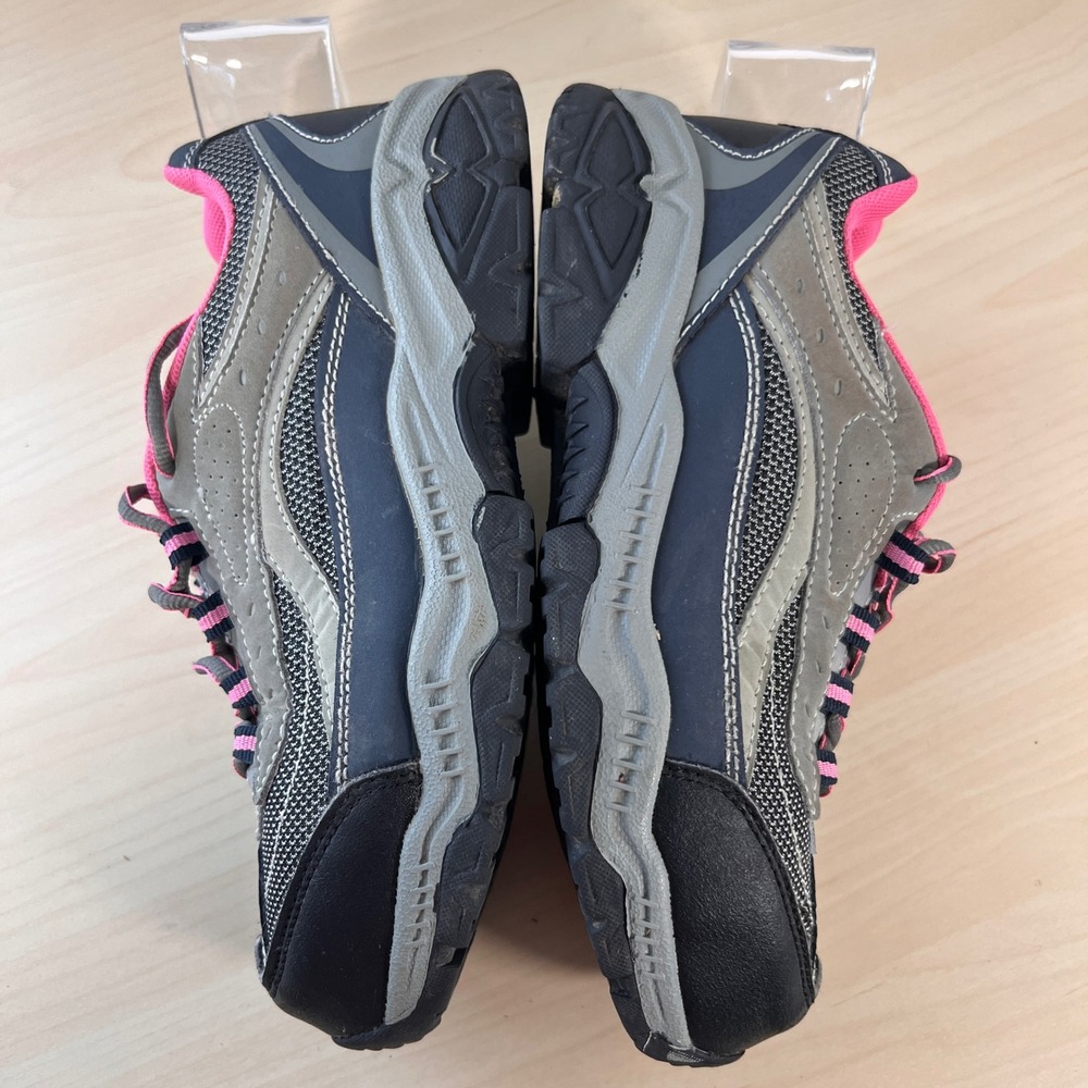 Brahma Steel Toe Work Shoes Women 7 Gray Pink Leather Industrial ASTM F2413-11 - Picture 8 of 9